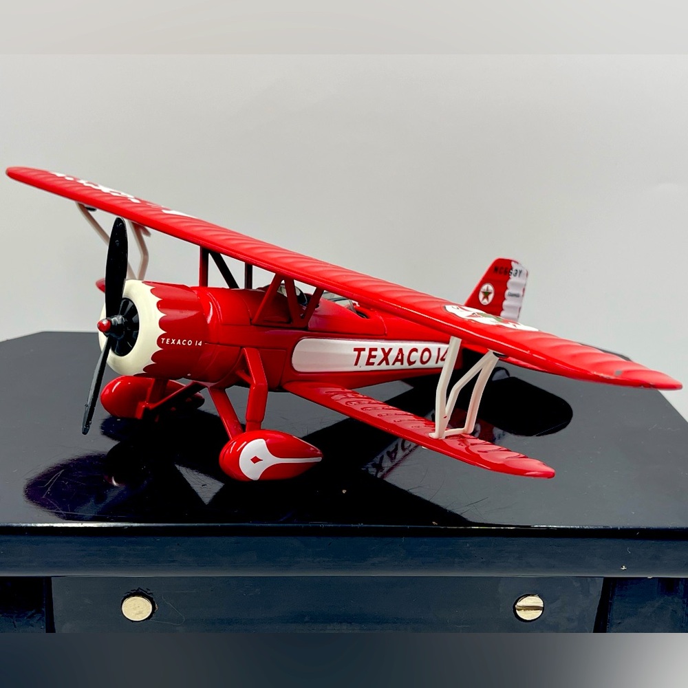 Ertl Collectibles: Model NC563Y Stearman Wings of Texaco Metal Biplane Coin Bank